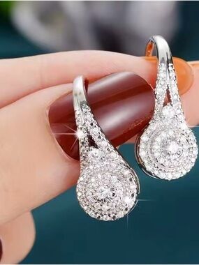 New .925 Silver and Crystal Earrings
